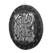 スネークイエローと金ゴールドプリント ダーツボード (正面右)