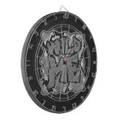 スネークイエローと金ゴールドプリント ダーツボード (正面左)