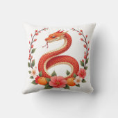 スネークイヤー中国のかわいい笑い クッション (裏面)