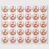 スネークイヤー中国のかわいい笑い ラッピングペーパー (フラット)