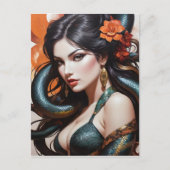 スネークウーマンアート ポストカード (正面)