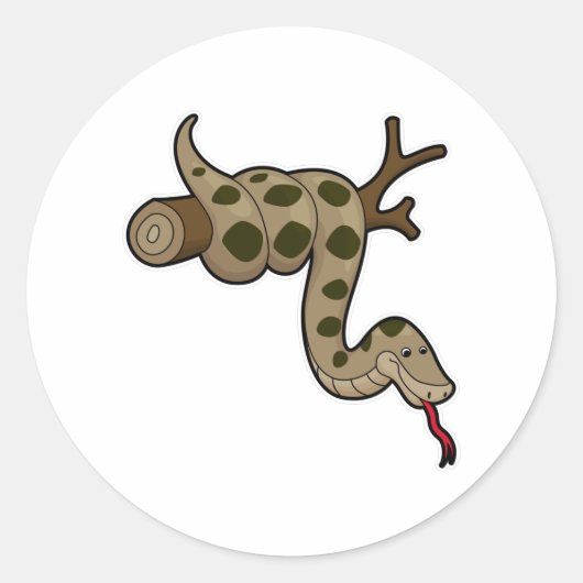 スネークオンブランチ ラウンドシール (正面)