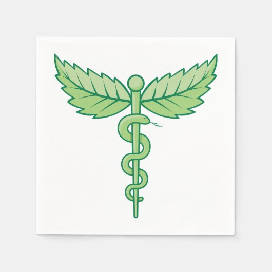 スネークカドゥセウス紙ナプキンス スタンダードカクテルナプキン (正面)