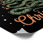 スネーククリスマスツリースクリスマスツリーメリーキリスト ポスター (角)