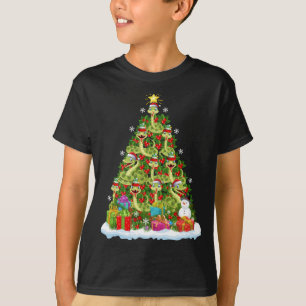 スネーククリスマスツリー照明サンタスネーククリスマス Tシャツ