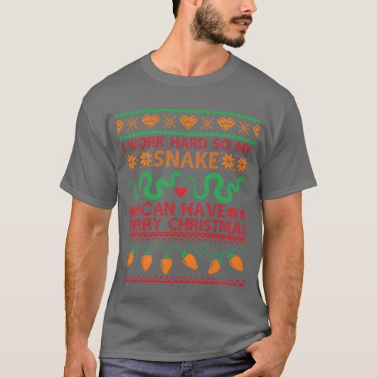 スネーククリスマスボーイ Tシャツ (正面)