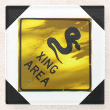 スネーククロッシングガラスコースター