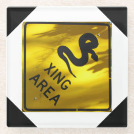 スネーククロッシングガラスコースター ガラスコースター