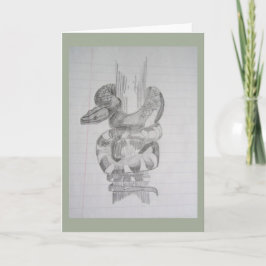 スネークグリーティングカード空白の内 カード
