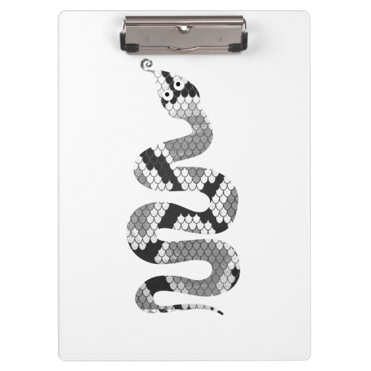 スネークグレーとライトグレーシルエット クリップボード (正面)