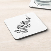 スネークグレーとライトグレーシルエット コースター (左側)