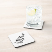 スネークグレーとライトグレーシルエット コースター (右側)