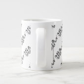 スネークグレーとライトグレーシルエット ジャンボコーヒーマグカップ (裏面)