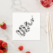 スネークグレーとライトグレーシルエット スタンダードカクテルナプキン (インサイチュ)