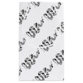 スネークグレーとライトグレーシルエット スモールペーパーバッグ (裏面)