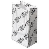 スネークグレーとライトグレーシルエット スモールペーパーバッグ (裏面アングル)