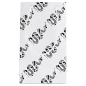 スネークグレーとライトグレーシルエット スモールペーパーバッグ (正面)