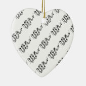 スネークグレーとライトグレーシルエット セラミックオーナメント (右)