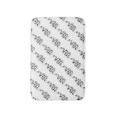 スネークグレーとライトグレーシルエット バスマット (正面縦)