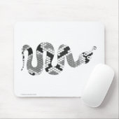 スネークグレーとライトグレーシルエット マウスパッド (マウス)