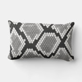 スネークグレーとライトグレーシルエット ランバークッション (裏面)