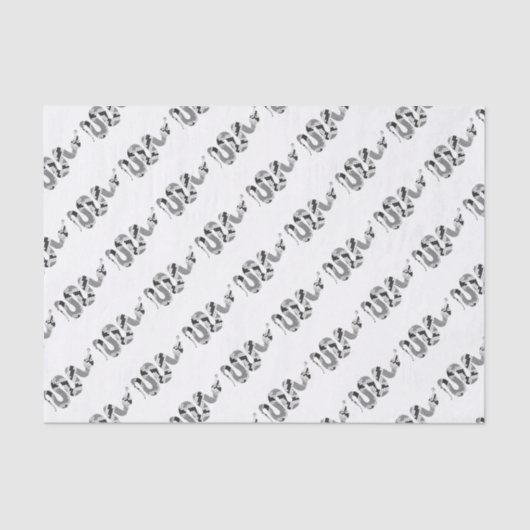 スネークグレーとライトグレーシルエット 薄葉紙 (正面)