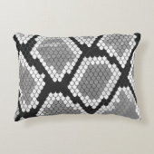 スネークグレーとライトグレープリント アクセントクッション (正面)