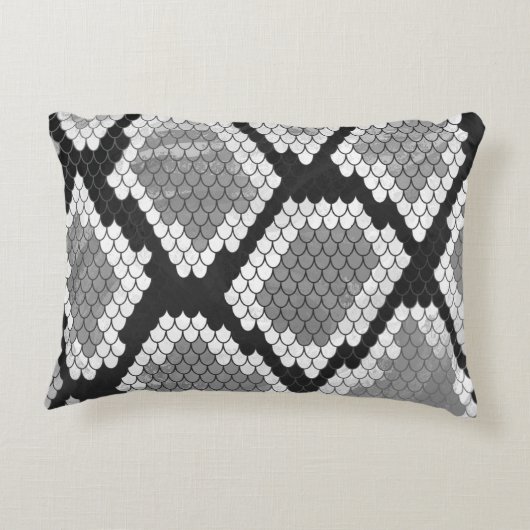 スネークグレーとライトグレープリント アクセントクッション (裏面)