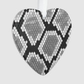 スネークグレーとライトグレープリント オーナメント (正面)