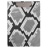 スネークグレーとライトグレープリント クリップボード (正面)