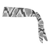 スネークグレーとライトグレープリント タイヘッドバンド (回転90)