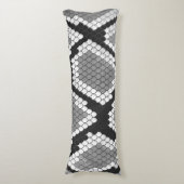 スネークグレーとライトグレープリント ボディピロー (正面縦)