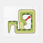 スネークゲーム フリースブランケット (正面(横))