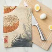 スネークコブラ威厳のあるの年の二重の幸福 キッチンタオル (四つ折り)