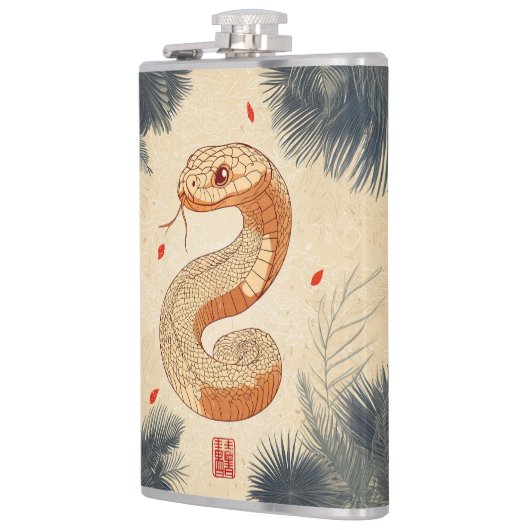 スネークコブラ威厳のあるの年の二重の幸福 フラスク (左)