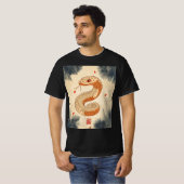 スネークコブラ威厳のあるの年の二重の幸福 Tシャツ (正面フル)