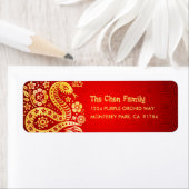 スネークゴールドフォイル中国のレッドルナ旧正月2025 ラベル (インサイチュ)