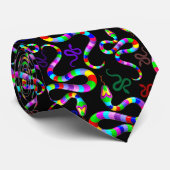 スネークサイケデリックレインボーカラー ネクタイ (ロール)