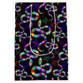 スネークサイケデリックレインボーカラー ミディアムペーパーバッグ (裏面)