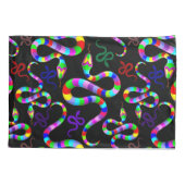 スネークサイケデリックレインボーカラー 枕カバー (裏面)