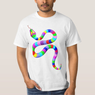 スネークサイケデリックレインボーカラー Tシャツ