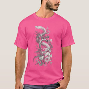 スネークスカルフラワータトゥースタイルデザイン, Python lo Tシャツ