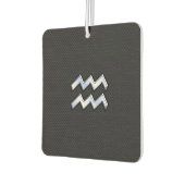 スネークスキンのアクエリアス〔占星術の〕十二宮図のようなクロム カーエアーフレッシュナー (左)