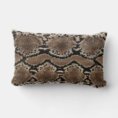 スネークスキンのプリントのアクセントの枕 ランバークッション (裏面)