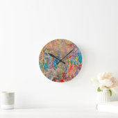 スネークスキンの壁の時計が微妙なはっきりしたも鮮やか ラウンド壁時計 (ホーム)