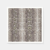 スネークスキンアニマルプリント スタンダードカクテルナプキン (正面)