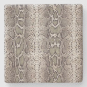 スネークスキンアニマルプリント ストーンコースター (正面)