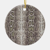 スネークスキンアニマルプリント セラミックオーナメント (正面)