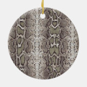 スネークスキンアニマルプリント セラミックオーナメント (裏面)