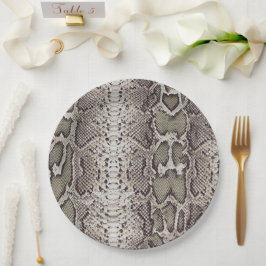 スネークスキンアニマルプリント ペーパープレート